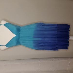 Seven7 Waterfall blue ombre dress. Size small